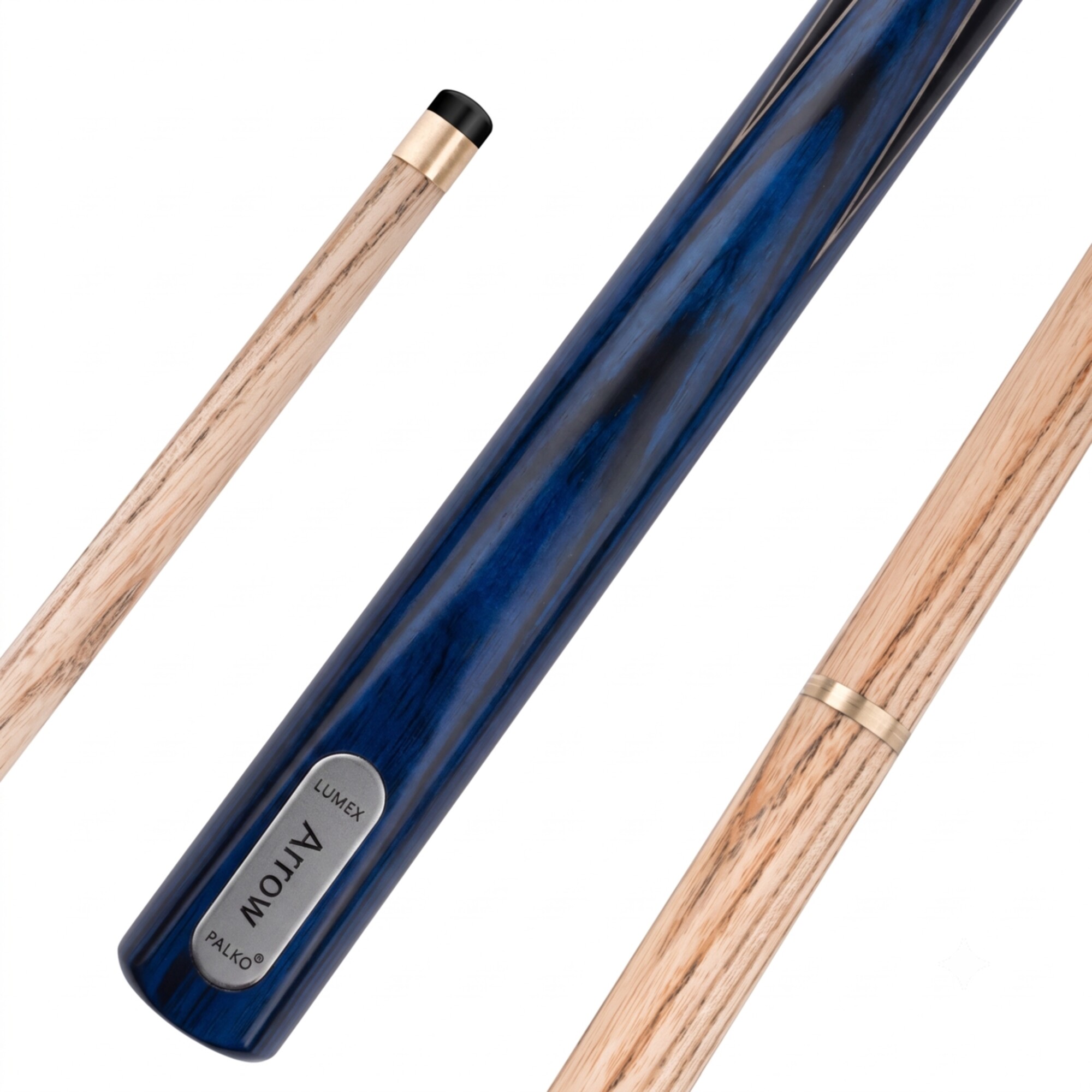 aarow blue ai gen scaled Arrow 2 piece Ash Cue - 9mm - Image 2