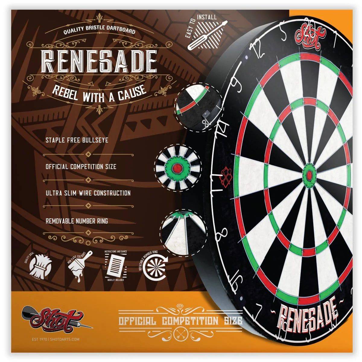 Renegade Bristle Dartboard