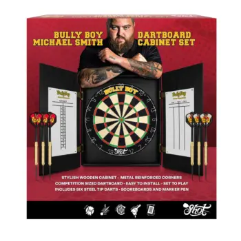 Michael Smith Dartboard Cabinet Set