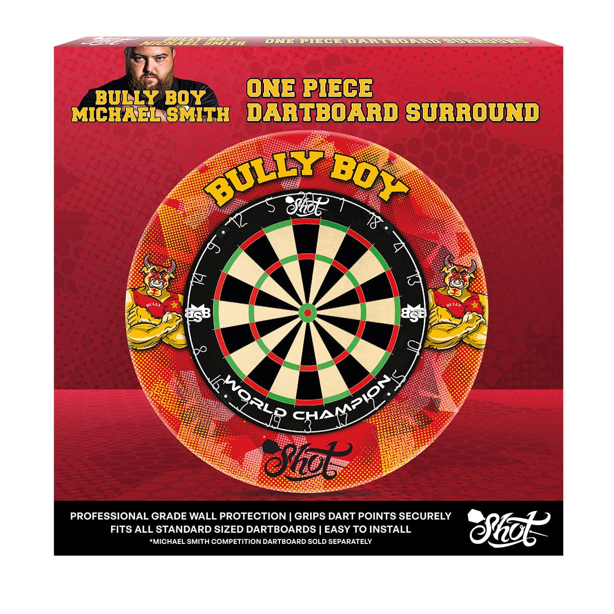 Michael Smith Dartboard with Red Surround